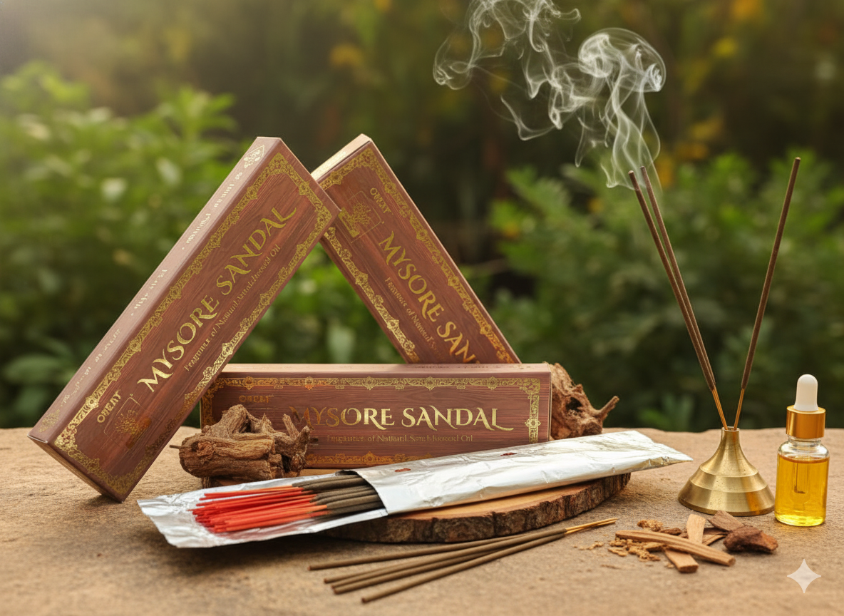 Orkay Mysore Sandal Incense Sticks (Namaste India) – Premium Natural Aroma