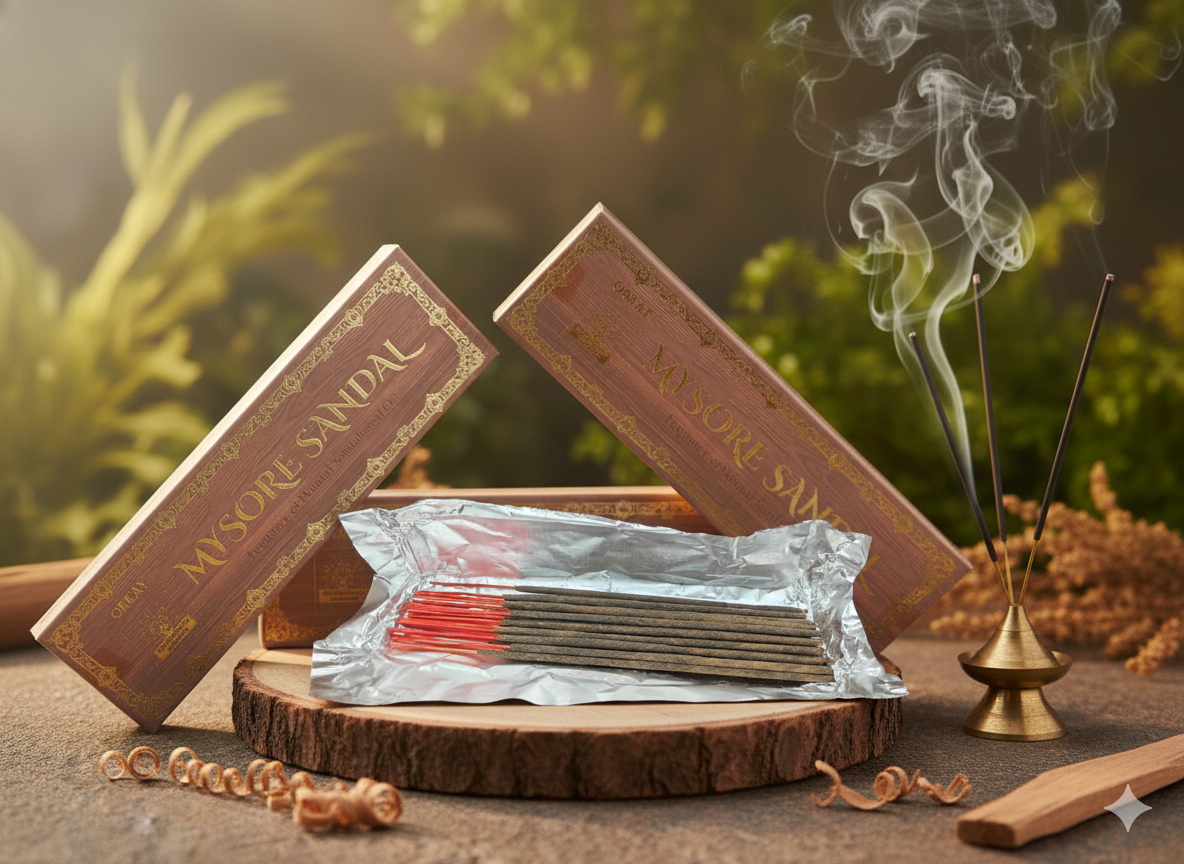 Orkay Mysore Sandal Incense Sticks (Namaste India) – Premium Natural Aroma